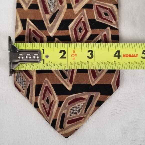 Robert Talbott Studio Nordstrom Tie Hand Sewn Silk Made USA 3 7/8 58 3/4 Brown - Picture 10 of 11